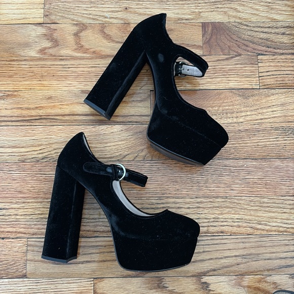 Miu Miu Velvet Platform Mary Janes 36 - Picture 5 of 12